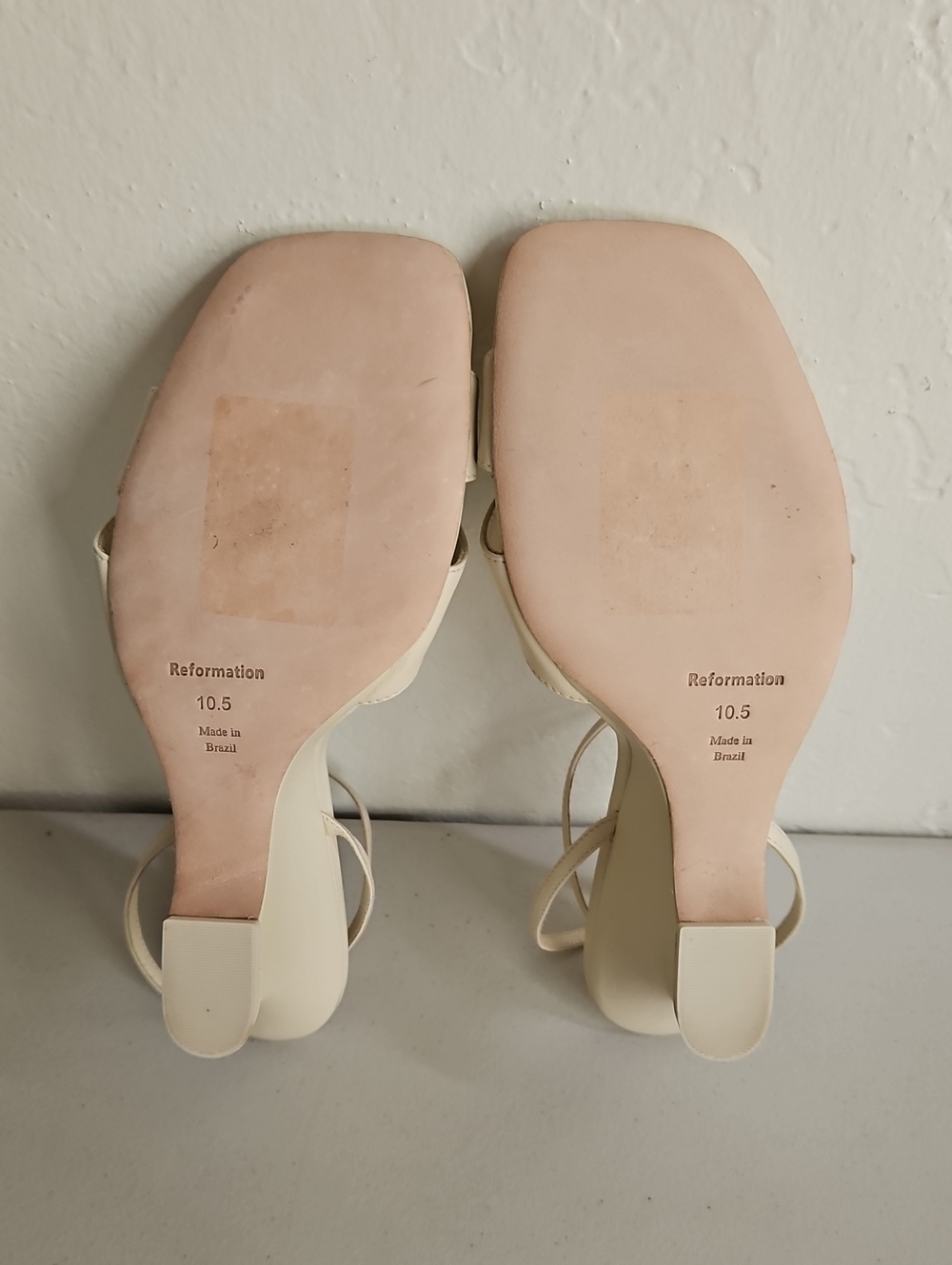 Reformation  Margot Leather Wedge Sandals - New - Picture 6 of 7